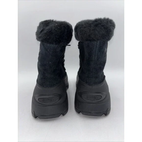 SOREL Womens Snow Angel Black Suede/Leather Snow Boots Size 10 M - Picture 4 of 6